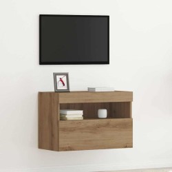 Meuble TV mural 60 x 30 x 40 cm chêne artisanal 626669626669