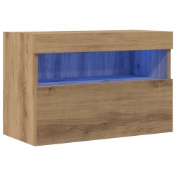 Meuble TV mural 60 x 30 x 40 cm chêne artisanal 626669626669