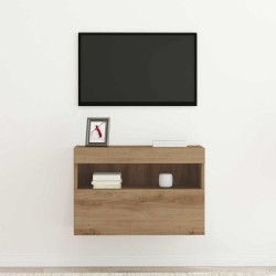 Meuble TV mural 60 x 30 x 40 cm chêne artisanal 626669626669