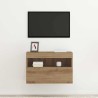 Meuble TV mural 60 x 30 x 40 cm chêne artisanal 626669626669