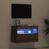 Meuble TV mural 60 x 30 x 40 cm chêne artisanal 626669626669