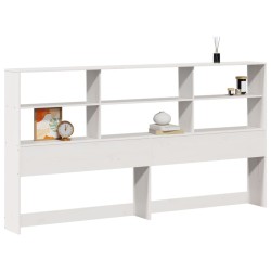 Tête de lit avec rangement blanc 180 cm bois massif de pin 626670626670