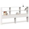 Tête de lit avec rangement blanc 180 cm bois massif de pin 626670626670