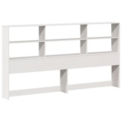 Tête de lit avec rangement blanc 180 cm bois massif de pin 626670626670