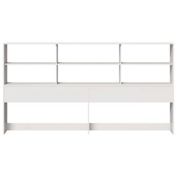 Tête de lit avec rangement blanc 180 cm bois massif de pin 626670626670