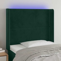 Tête de lit à LED Vert foncé 103x16x118/128 cm Velours 626671626671