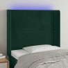 Tête de lit à LED Vert foncé 103x16x118/128 cm Velours 626671626671
