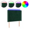 Tête de lit à LED Vert foncé 103x16x118/128 cm Velours 626671626671
