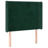 Tête de lit à LED Vert foncé 103x16x118/128 cm Velours 626671626671
