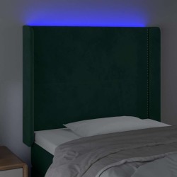 Tête de lit à LED Vert foncé 103x16x118/128 cm Velours 626671626671