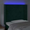 Tête de lit à LED Vert foncé 103x16x118/128 cm Velours 626671626671
