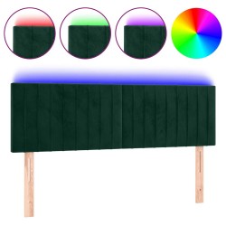 Tête de lit à LED Vert foncé 144x5x78/88 cm Velours 626672626672
