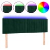Tête de lit à LED Vert foncé 144x5x78/88 cm Velours 626672626672