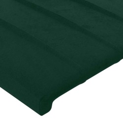 Tête de lit à LED Vert foncé 144x5x78/88 cm Velours 626672626672