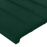 Tête de lit à LED Vert foncé 144x5x78/88 cm Velours 626672626672