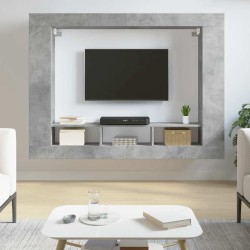 Meuble TV gris béton 152x22x113 cm bois d'ingénierie 626673626673