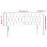 Tête de lit à LED Noir 163x16x78/88 cm Tissu 626676626676