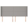 Tête de lit avec oreilles Gris clair 203x16x118/128 cm Tissu 626677626677