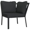 Salon de jardin 5 pcs avec coussins gris acier 626678626678
