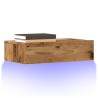 Meubles TV avec éclairage LED 2 pcs vieux bois 60x35x15,5 cm 626682626682