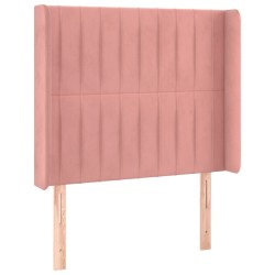 Tête de lit avec oreilles Rose 103x16x118/128 cm Velours 626683626683