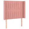 Tête de lit avec oreilles Rose 103x16x118/128 cm Velours 626683626683