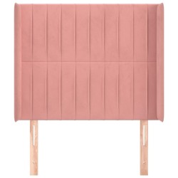 Tête de lit avec oreilles Rose 103x16x118/128 cm Velours 626683626683