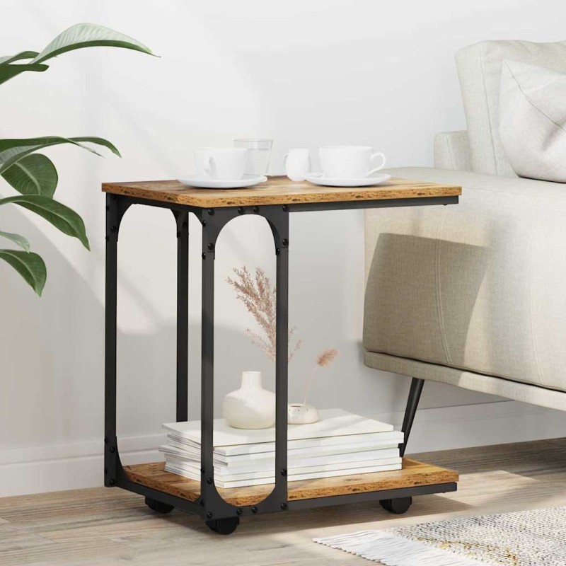 Table d'appoint Bois ancien 50 x 35 x 55,5 cm Bois d'ingénierie 626684626684