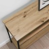 Table console chêne artisanal 100 x 29 x 75 cm 626685626685