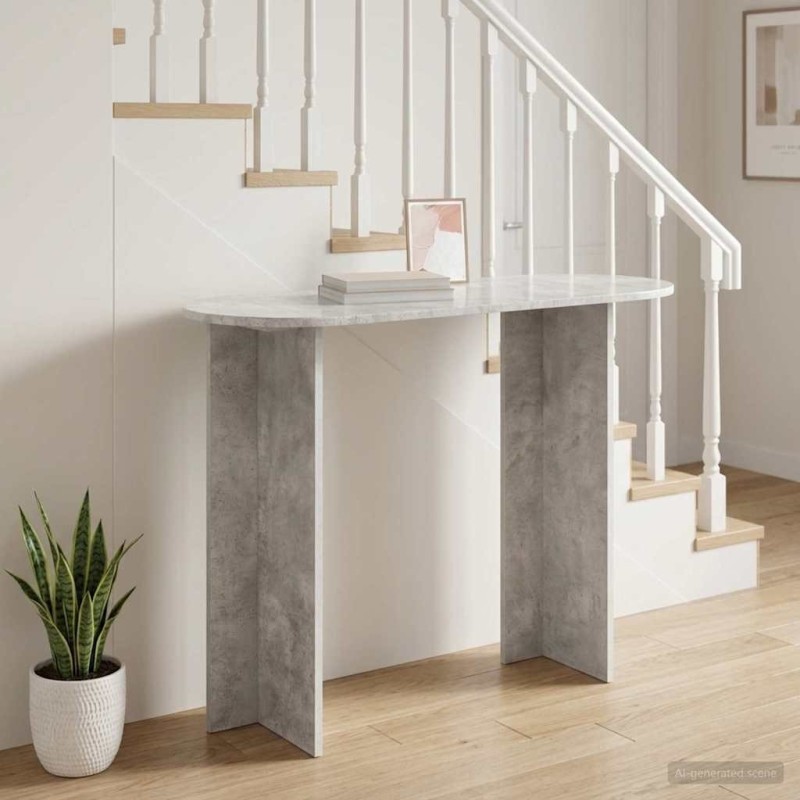 Table console Gris béton 100 x 39,5 x 75 cm Bois d'ingénierie 626687626687