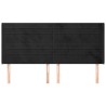 Tête de lit avec oreilles Noir 203x16x118/128 cm Velours 626691626691
