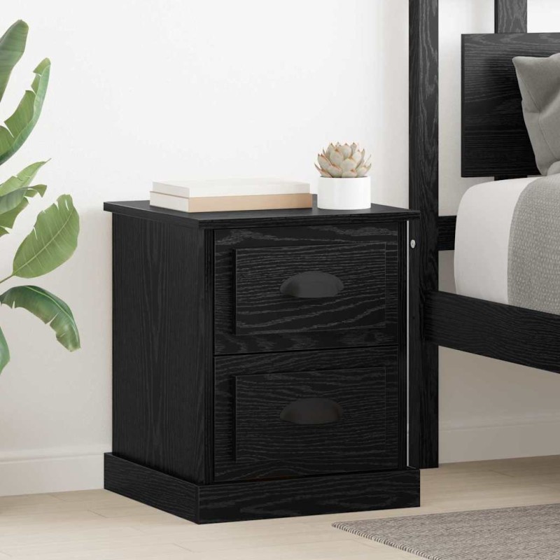 Cabinet de chevet avec tiroir Chêne noir 39 x 39 x 47.5 cm 626694626694