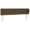 Tête de lit avec oreilles Marron foncé 203x23x78/88 cm Tissu 626697626697