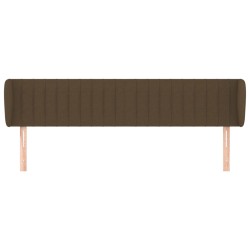 Tête de lit avec oreilles Marron foncé 203x23x78/88 cm Tissu 626697626697