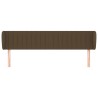Tête de lit avec oreilles Marron foncé 203x23x78/88 cm Tissu 626697626697