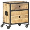Table de chevet 40x30x50 cm bois de manguier brut 626698626698