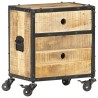 Table de chevet 40x30x50 cm bois de manguier brut 626698626698