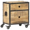 Table de chevet 40x30x50 cm bois de manguier brut 626698626698