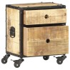 Table de chevet 40x30x50 cm bois de manguier brut 626698626698
