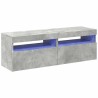 Meubles TV avec lumières LED 2 pcs gris béton 60x35x40 cm 626705626705
