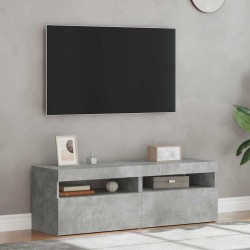Meubles TV avec lumières LED 2 pcs gris béton 60x35x40 cm 626705626705