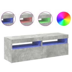 Meubles TV avec lumières LED 2 pcs gris béton 60x35x40 cm 626705626705