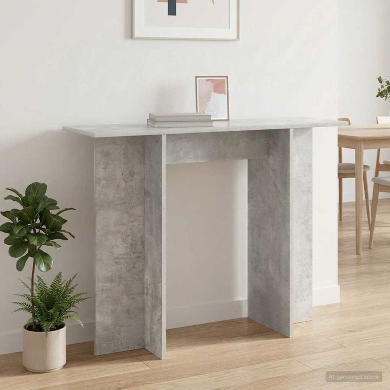 Table console Gris béton 100 x 30 x 75 cm Bois d'ingénierie 626706626706