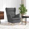 Fauteuil gris foncé 74x84x100 cm tissu 626707626707