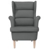 Fauteuil gris foncé 74x84x100 cm tissu 626707626707