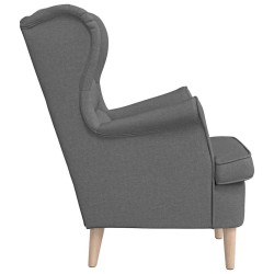 Fauteuil gris foncé 74x84x100 cm tissu 626707626707