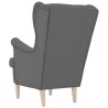 Fauteuil gris foncé 74x84x100 cm tissu 626707626707