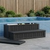 Marchepied de bain à remous avec rangement 2 étapes Noir PP 626713626713