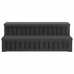 Marchepied de bain à remous avec rangement 2 étapes Noir PP 626713626713