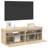 Meubles TV avec lumières LED 2 pcs Chêne sonoma 60x35x40 cm 626714626714